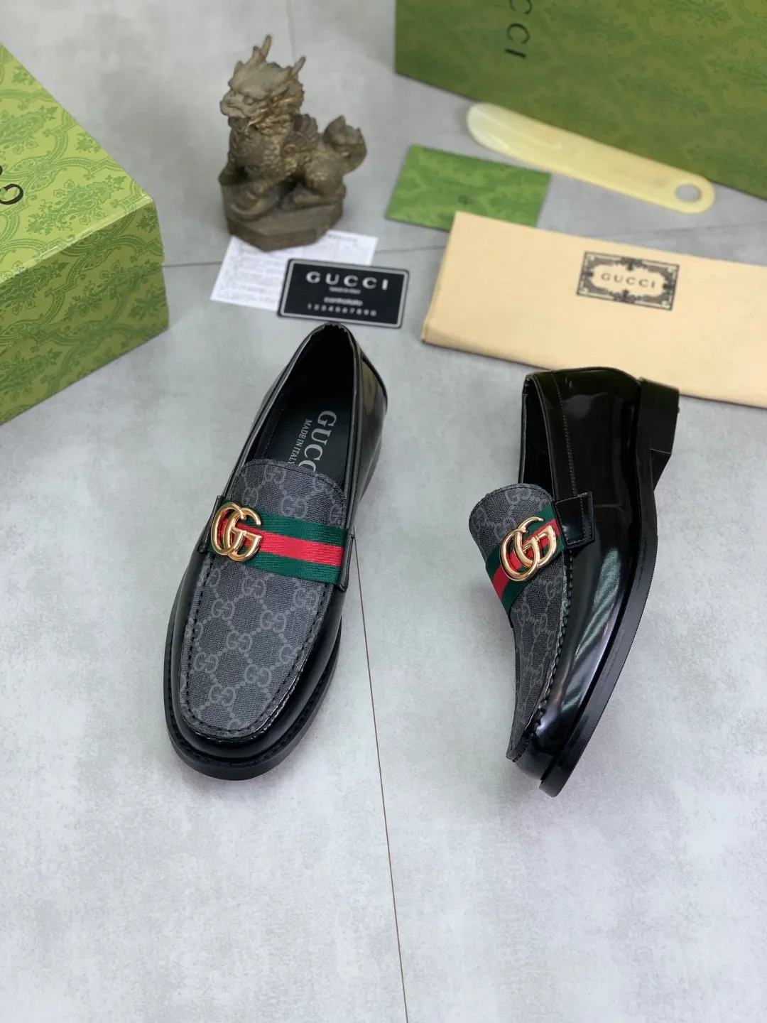 Men's men's shoes 💰P480 [New style] Water-dyed cowhide 💰💎💎💎 [Gucci] GUCCI high-end men's formal business leather shoes, original order 1:1 authentic goods! Original imported high-end open-edge beaded calfskin, original metal buckle, imported first-layer cowhide lining for feet, original outsole, men's shoe size: 38-45, 2️⃣ colors available